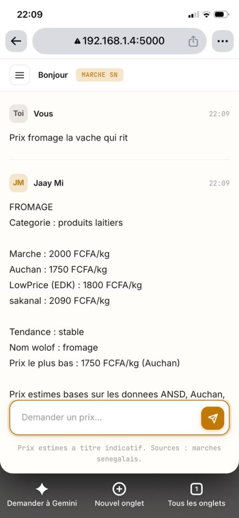 Jaay Mi - Vue d'ensemble du chatbot