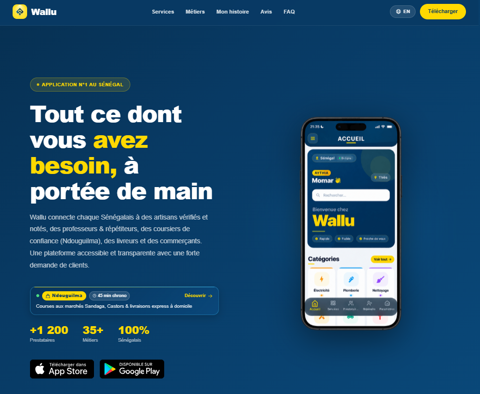 Wallu – Plateforme Web (Freelance)